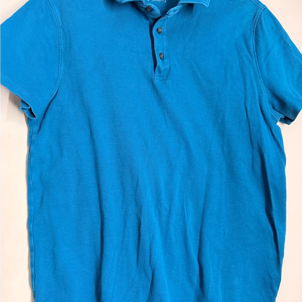 GAP Men's Short-Sleeve Polo in Bright Turquoise
